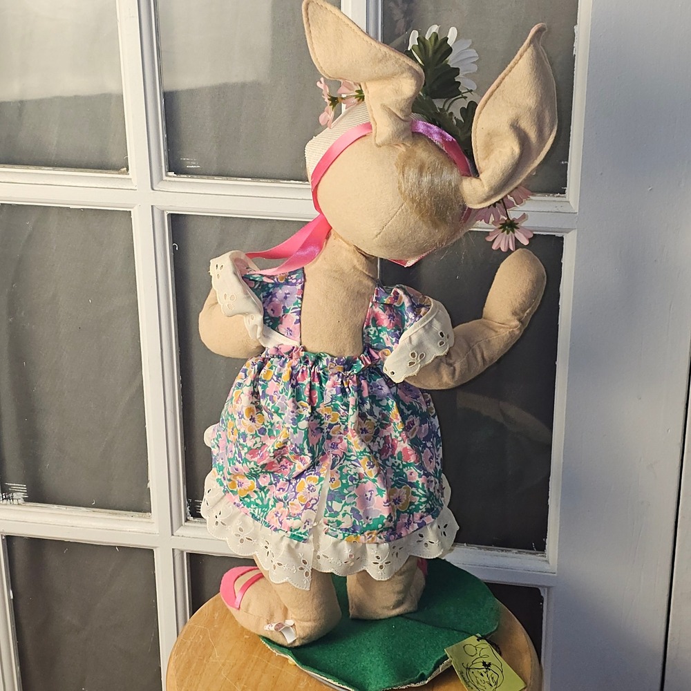 Vintage Annalee 21" Boy & Girl Easter Bunny Dolls‎ 1976 - Picture 8 of 10